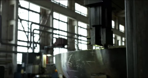 Automated lathe. The process of metal cutting at a modern production facility. Stock Footage 166026208