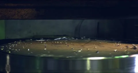 Automated lathe. The process of metal cutting at a modern production facility. Stock Footage 166027908