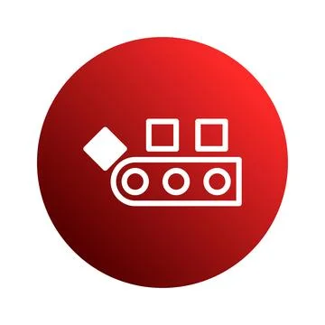 Automated logistics process vector icon for packaging line and manufacturin.. Stock Illustration
