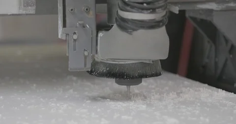 Automated machine cutting in factory Stock Footage 111824674