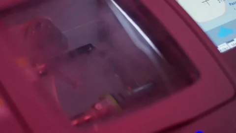 Automated Machine Mechanism Behind Protective Cover, Modern Facility, Close Up Vídeo Stock 341523725