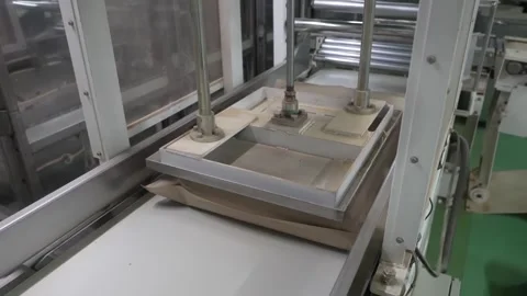 Automated Machine Pressing Tea Packages on a Line Vidéo 340009938