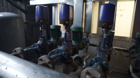 Automated machine working in factory Stock Footage 79292233