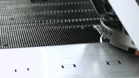 Automated machine.CNC machine at work. Metallurgical production Stock Footage 57454500