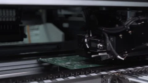 Automated manufacturing of electronic chips. 스톡 동영상 332492025