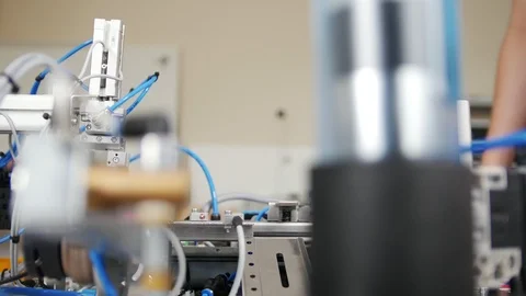 Automated mechanical machine - mini fact... | Stock Video | Pond5