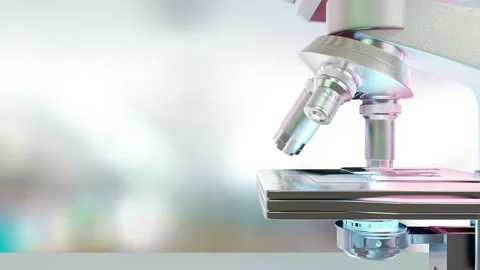 Automated microscope in scientific laboratory close-up shot. Video stock 199736927