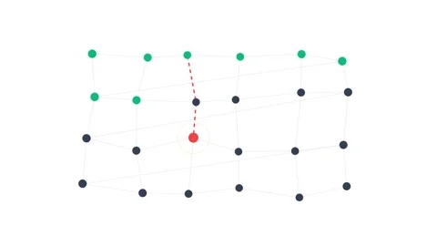 Automated Mitre Attack Framework Threat Hunting Graph and Lateral Movement .. Stock Footage 347627320