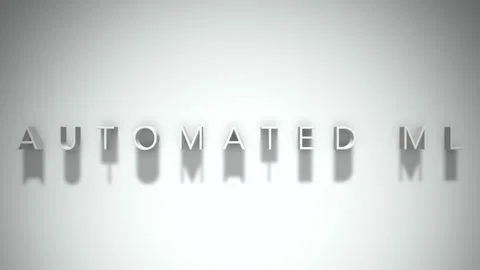 Automated ml 3D title animation with shadows on a white background Stock Footage 298004675