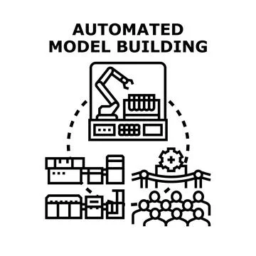 Automated model building and artificial intelligence development 스톡 일러스트