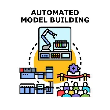 Automated model building and artificial intelligence development Stock-Illustration