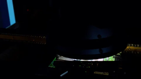 Automated optical inspection of a printed circuit board Stock Footage 337475845