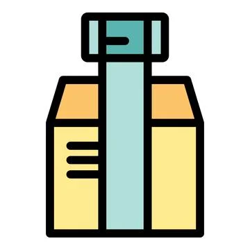 Automated packaging machine efficiently sealing a cardboard box, enhancing pr Stock Illustration