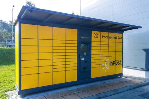 Automated parcel terminal Stock Photos
