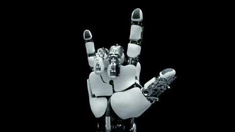 Automated Part of Robotic Hand Learn Visualization Technology Mechanism Industry Stock Footage 144915182