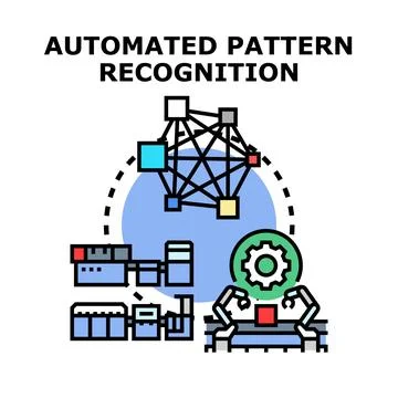Automated pattern recognition analyzing complex digital data Stock Illustration