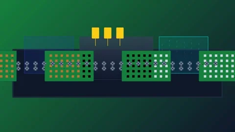Automated Pcb Horizontal Immersion Tin Plating Industrial Process Schematic.. Vídeo Stock 348471768