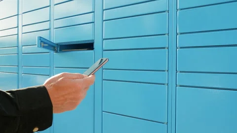 Automated postal box, receiving an order Stock Footage 277800665