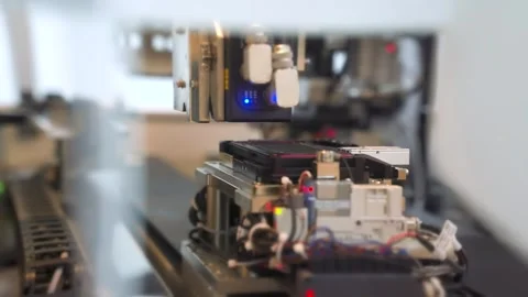 Automated precision machine testing smartphone module Видео 347981341