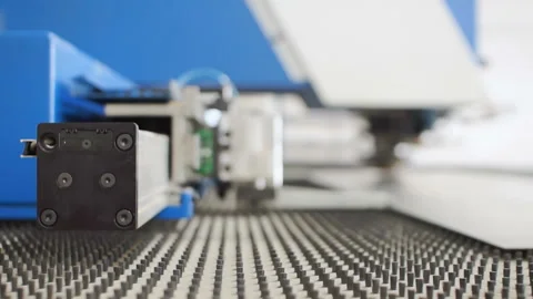 Automated process of industrial production on a specialized machine Stock Footage 88588124