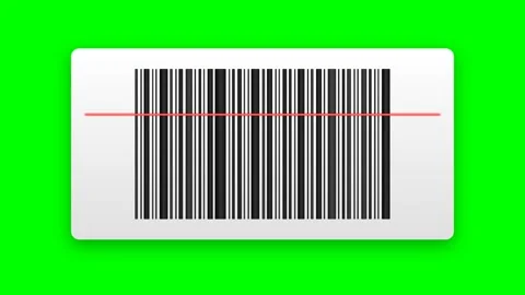Automated Product Identification Barcode with Red Laser Scanner Line and Br.. Видео 346202153