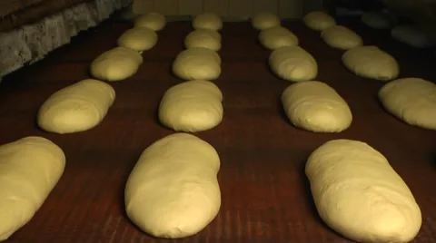 Automated production of bread Stock Footage 61074070