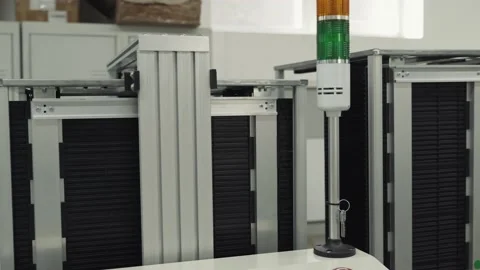 Automated production of microcircuits and microchips Stock Footage 205473350