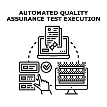 Automated quality assurance test execution process Stock-Illustration