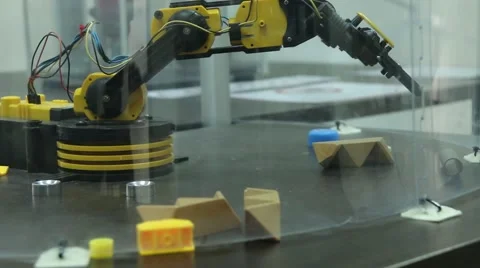Automated Robotic Arm Stock Footage 43891752