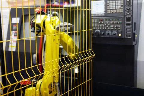 Automated robotic cell Stock Photos