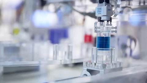 Automated robotic conveyor Stock Footage 80990814