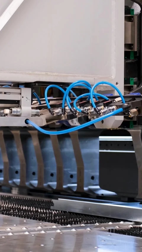 Automated Robotic Manufacturing Machine Vertical Video Video stock 334872023