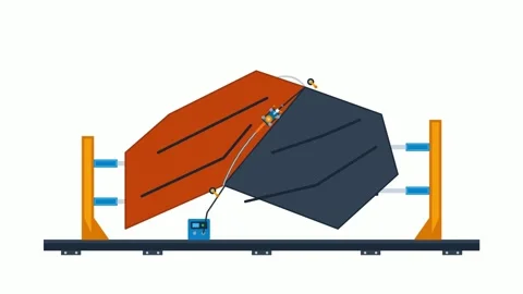 Automated Robotic Wire Cutting of Composite Panels 库存影片 347626209