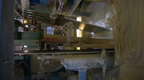 Automated sanwich panel production Stock Footage 20439288