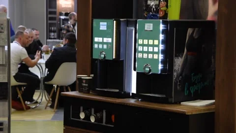 Automated self-service cafe Stock Footage 230955971