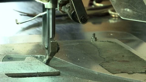 Automated sewing machines - close up Stock Footage 110735391