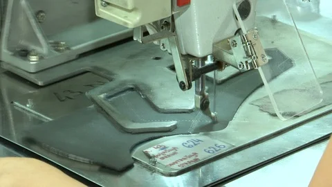 Automated sewing machines Stock Footage 110734415