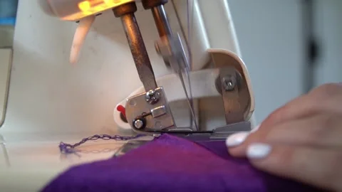 Automated sewing. Sewing machine. Professional occupation. Видео 195168047