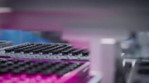 Automated Smart Electronics Production Line 4K Stock Footage 340063395