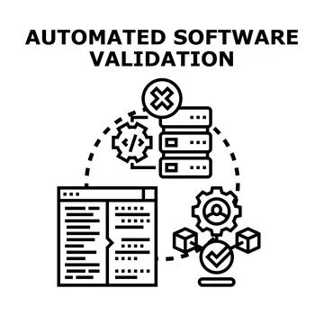 Automated software validation process ensuring quality development イラスト素材