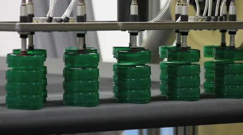 Automated Stacking of Products Stock Footage 38008745