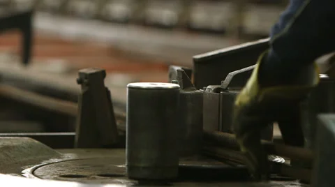 Automated Steel Bending Stock Footage 33836032
