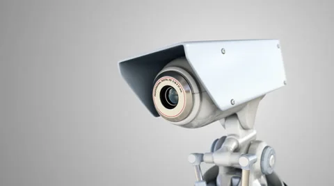 Automated surveillance camera Stock Footage 48247437