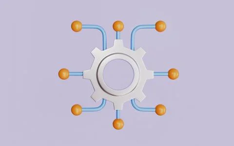 Automated system networks processes for business and technology transformatio イラスト素材