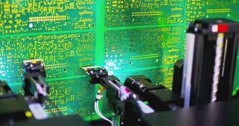 Automated system for the production of microchips Stock Footage 337166978