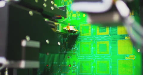 Automated system for the production of microchips Stock Footage 337167256