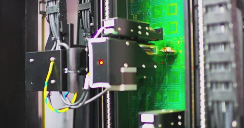 Automated system for the production of microchips Stock Footage 337167569