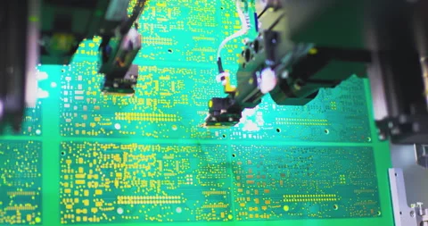 Automated system for the production of microchips Stock Footage 337167781