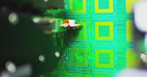 Automated system for the production of microchips Stock Footage 337167932