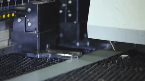 Automated System at Work. Moving Mechanism. Closeup Video stock 62573777
